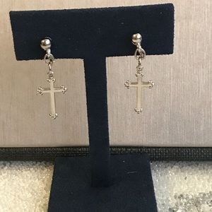 Stainless Steel Cross Earrings
